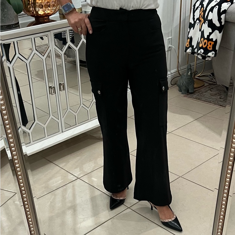 Elegant Black Wide Leg Women's Pants